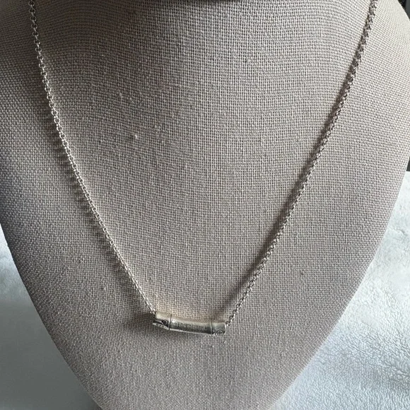 John Hardy Bamboo Sterling Silver Slider Pendant Necklace - Picture 2 of 10